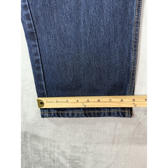 Levis 505 Jeans Mens 40x30 Blue Denim‎ Regular Fit Straight Leg Dark Wash - Picture 3 of 12